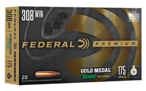 Federal Gold Medal .308 Win 175 gr Sierra MatchKing BTHP 20-count box