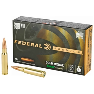 Federal Gold Medal .308 Win 168 gr Sierra MatchKing BTHP 20 rd box