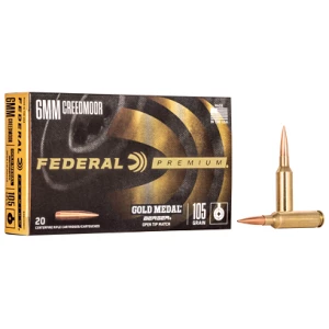 Federal Gold Medal 6mm Creedmoor 105 gr Berger Hybrid OTM 20-count box