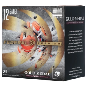 Federal Premium Gold Medal Paper 12ga 2-3/4in 1 oz #8 shotshell box