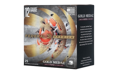 Federal Premium Gold Medal Paper 12ga 2-3/4in 1 oz #8 shotshell box