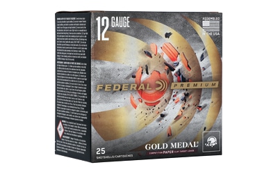 Federal Premium Gold Medal Paper 12ga 2-3/4in 1 oz #8 shotshell box