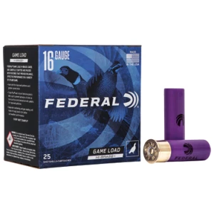Federal Game-Shok Hi-Brass 16ga 2.75in 1-1/8oz #6 shotshell box