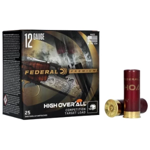 Federal Premium High Over All 12ga 2-3/4 in 1-1/8 oz #8 shotshell box 25 rounds