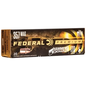 Federal HammerDown .357 Magnum 170 grain ammunition box 20 rounds