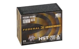 Federal Premium HST 10mm 200gr jacketed hollow point ammunition 20 round box