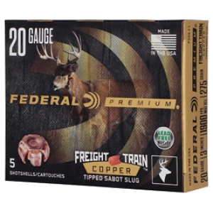 Federal Premium Freight Train 20ga 3 inch 275gr copper sabot slug 5-round box