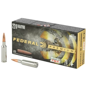 Federal Premium .224 Valkyrie 78 gr Barnes TSX 20rd box