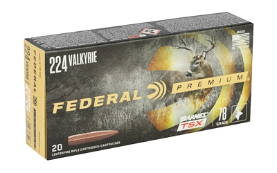 Federal Premium .224 Valkyrie 78 gr Barnes TSX 20rd box