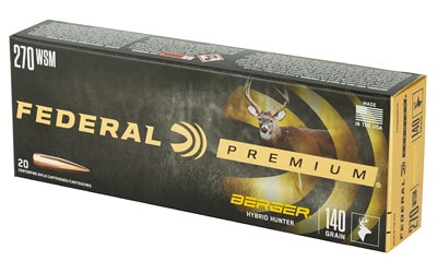 Federal Premium .270 WSM 140 gr Berger Hybrid Hunter 20-count box