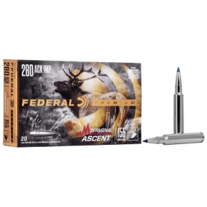 Federal Premium Terminal Ascent .280 Ackley Improved 155 gr ammunition box, 20 rounds