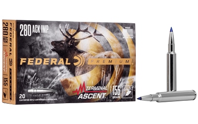 Federal Premium Terminal Ascent .280 Ackley Improved 155 gr ammunition box, 20 rounds