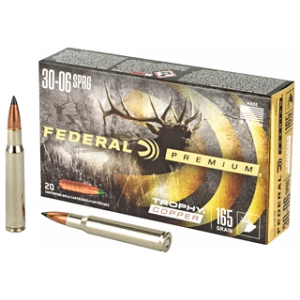 Federal Premium Trophy Copper .30-06 Springfield 165 gr ammunition 20rd box