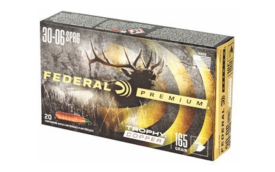 Federal Premium Trophy Copper .30-06 Springfield 165 gr ammunition 20rd box