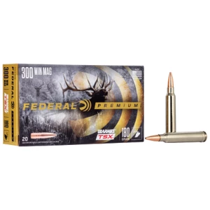 Federal Premium .300 Win Mag 180gr Barnes TSX ammunition 20-round box