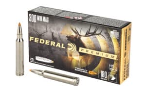 Federal Premium .300 Win Mag 180 gr Trophy Bonded Tip ammunition box, 20 rounds