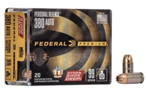 Federal Hydra-Shok Deep .380 ACP 99 gr box of 20 rounds