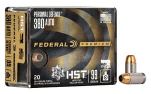 Federal Premium Personal Defense Micro .380 ACP 99 gr HST JHP 20rd box