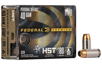 Federal Premium HST .40 S&W 180gr JHP 20-round box