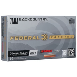 Federal Premium Backcountry 7mm 168gr Barnes LRX Copper 20-round box