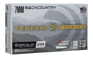 Federal Terminal Ascent 7mm Backcountry 170gr polymer tipped ammunition 20-count box