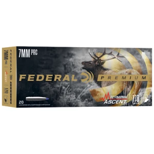 Federal Premium Terminal Ascent 7mm PRC 170gr rifle ammunition 20 count box