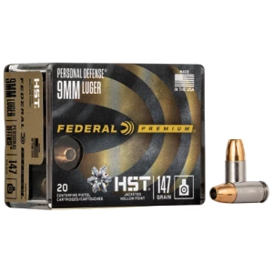 Federal Premium HST 9mm Luger 147 gr JHP 20 round box