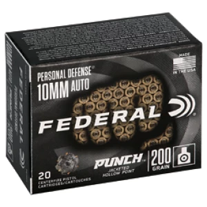 Federal Premium Punch 10mm 200gr JHP ammunition - 20rd box