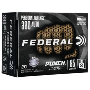 Federal Premium Punch .380 ACP 85gr JHP 20rd box