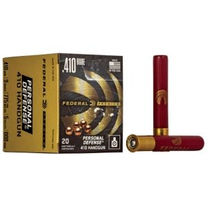 Box of Federal Premium Personal Defense .410 3in 000 Buckshot 5-pellet 20 rounds