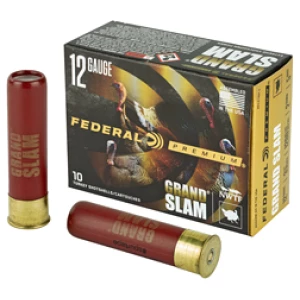 Box of Federal Grand Slam 12ga 3.5in 2oz #5 turkey shotshells, 10 count