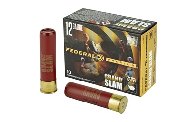 Box of Federal Grand Slam 12ga 3.5in 2oz #5 turkey shotshells, 10 count