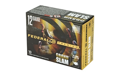 Box of Federal Grand Slam 12ga 3.5in 2oz #5 turkey shotshells, 10 count