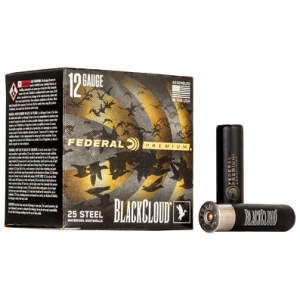 Federal Premium Black Cloud FS 12ga 3.5in 1-1/2oz #4 steel shotshells box of 25