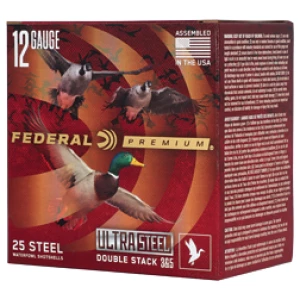 Federal Premium Ultra Steel 12 gauge 3in 1-1/4 oz steel shot 25-count box
