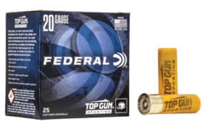 Box of Federal Top Gun Sporting 20 Gauge 2.75 in #7.5 25-count
