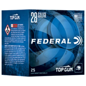 Federal Top Gun 28ga 2.75in 3/4 oz #9 shotshells box - 25 per box