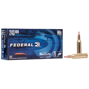 Federal Varmint & Predator .243 Win 75 gr Hornady V-Max 20rd box