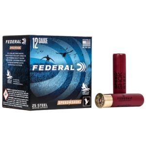 Federal Speed-Shok 12ga 3-1/2" 1-3/8 oz size 3 steel shotshells 25rd box