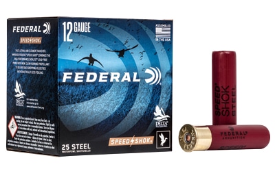 Federal Speed-Shok 12ga 3-1/2in 1 3/8oz No.4 steel shotshell box
