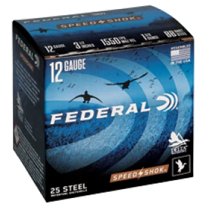 Federal Speed-Shok 12ga 3.5in BB steel shotshells 25rd box