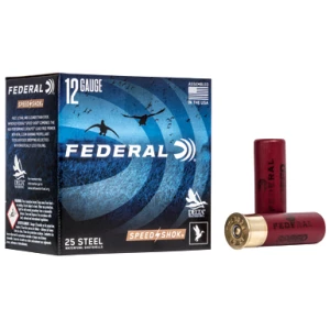 Federal Speed-Shok 12 Gauge 3 in 1-1/4 oz Size 4 steel shot 25 rd box