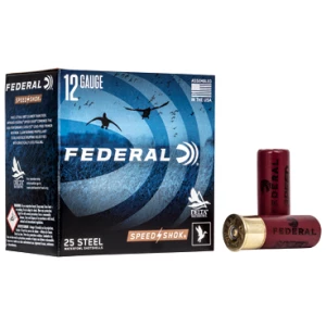 Federal Speed-Shok 12ga 2-3/4in 1-1/8oz #4 Steel 25rd box