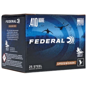 Federal Speed-Shok .410 Bore 3in 3/8 oz #6 Steel Shot 25 rounds box