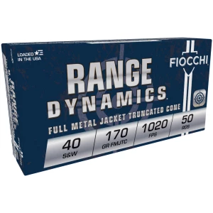 Fiocchi Range Dynamics .40 S&W 170 gr FMJTC 50-round box
