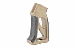 Fortis Torque pistol grip, skeletonized anodized aluminum with carbon fiber inserts in Flat Dark Earth