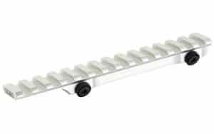 GG&G 5.7 inch MIL-STD-1913 Picatinny scope rail one-piece silver mount for Mini-14 and Mini-30 Ranch rifles