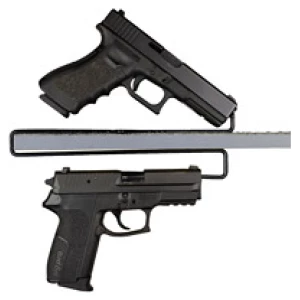 Gun Storage Solutions GSS Over Under Handgun Hangers 2PK black handgun hangers