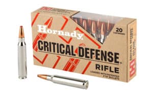 Hornady Critical Defense .223 Rem 73 gr FTX 20rd box front label