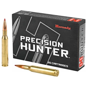 Hornady Precision Hunter .270 Win 145 gr ELD-X ammunition box and cartridges